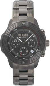 Versus by Versace Men's Watch with Black Dial and Grey Bracelet VSP380517