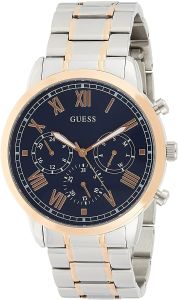 Guess Hendrix Mens Watch with Navy Dial and Silver Bracelet W1309G4