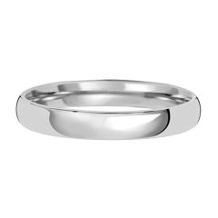 18ct White Gold 3mm Court Wedding Band WQ113WH