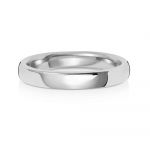 18ct White Gold 3mm Soft Court Wedding Band WQ133WH