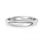 18ct White Gold 3mm Court Wedding Band WQ163WH
