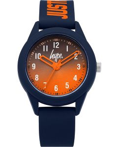 Hype Kids Watch with Orange Dial and Blue Silicone Strap HYK003U