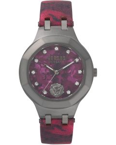 Versus by Versace Ladies Watch with Burgandy Dial and Camouflage Strap VSP350117 