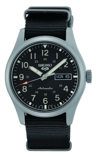 bryst service Uredelighed GB Watch Shop Seiko 5 Sports Gents Automatic Watch with Black Dial and Black  Nylon Strap SRPG37K1